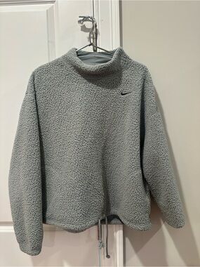 Nike Women’s Light Gray Sherpa Cowl Neck Pullover